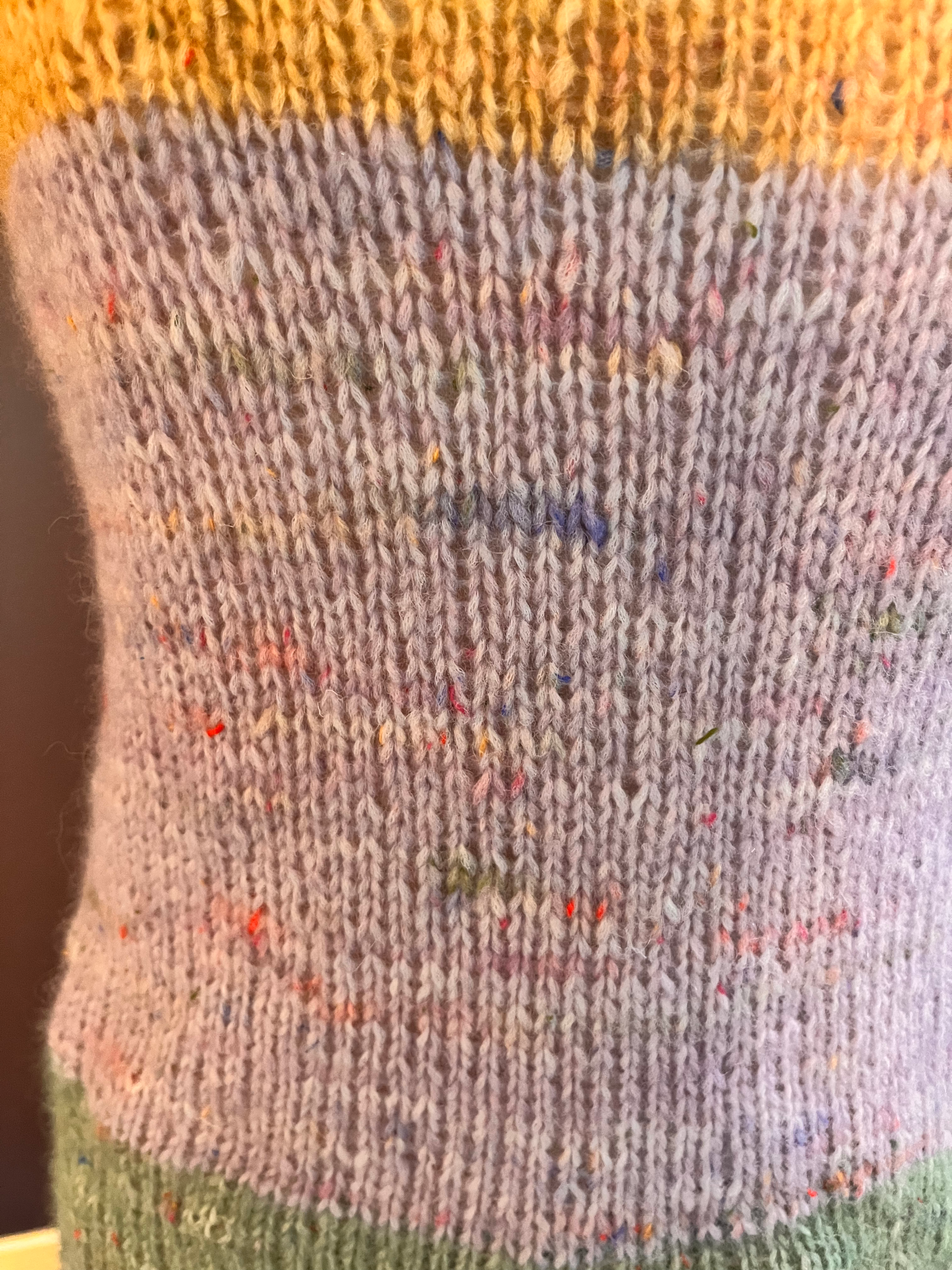 Color-Block Hand Knit Dress